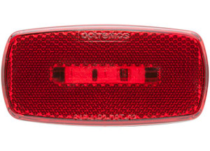 Optronics - Oval Led Clearance/marker Light Replaceable Lens Fleet Count Black Base Red Retail - MCL32RBS