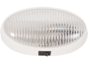 Optronics - Porch Light With Switch Oval Clear & Amber Lens Included White Housing - RVPL7CFS