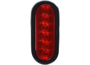 Optronics - Led 6in Oval Stop/turn/tail Light With Grommet And Plug Red Sealed 6 Diodes - STL12RK