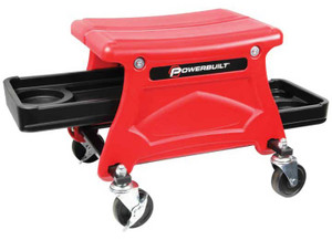 Powerbuilt - Heavy Duty Compact Rolling Seat With Storage Trays - 240283