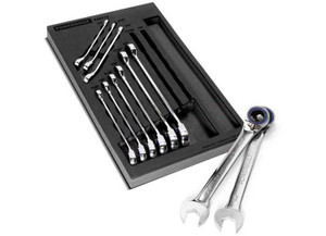 Powerbuilt - 11 Piece Pro Tech Sae Reversible Ratcheting Combination Wrench Set - 949015