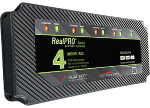 PRO Charging Systems - 12volt/6amp Four Bank Waterproof Battery Charger - RS4
