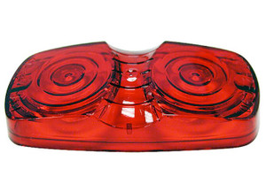 Peterson - Repl Lens Rect 2bulb Red - 138-15R