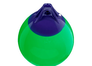 Polyform - 11in Diameter.  34.6in Circumference Buoy A1 Green W/bar Code - 37-970-372