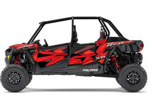 Pro Armor UTV - 2018 Polaris Rzr Xp4 1000/turbo Lower Door Insert Graphicmatte Sunset Red - P185G502MSR