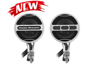 Power Acoustik - Motorcycle Handlebar Amplified Bluetooth Speaker System(chrome) - MCS-22C