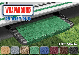 Prest-O-Fit - Wraparound Step Rug (18in Wide)  Green - 2-0040