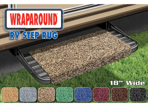 Prest-O-Fit - Wraparound Step Rug (18in Wide)  Brown - 2-0041