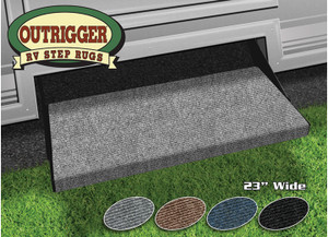 Prest-O-Fit - Outrigger Rv Step Rug (23in Wide)  Castle Gray - 2-0353