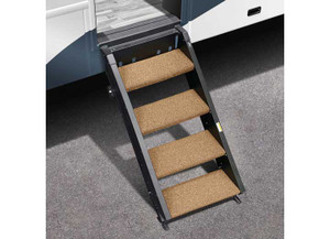 Prest-O-Fit - Trailhead Step Rug 23.5in Wide (4 Pc Set) For Morryde 2nd Generation Stepabove 4 Stepbuckskin Brown - 2-0537