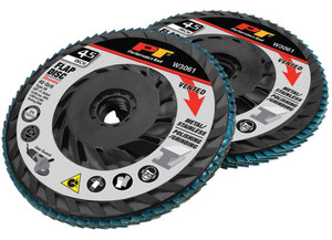 Performance Tool - Vented Flap Disc 40grit Zirc 4.5in 2 Pcs - W3061