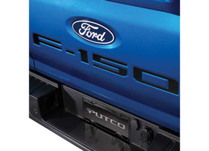 Putco - 24c F150 Lettering Emblems (flat Cut/black Platinum Stainless) Fits Pro Tailgate Tailgate - 55564BPFD