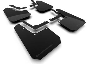 Rally Armor - 24c Tesla Cybertruck No Drilling Reqd Black Mud Flap/metallic Black Logo - MF112-UR-BLK-MBK