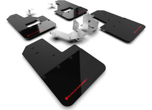 Rally Armor - 21c Bronco W/running Boards/plastic Rear Bumper Black Mud Flap/red Logo - MF85-RB-PL-RD