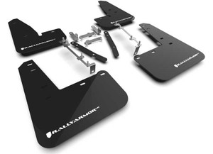 Rally Armor - 23c Gr Corolla (ex Standard Corolla Hatch/sedan) Black Mud Flap/white Logo - MF89-UR-BLK-WH