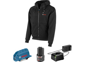 Bosch Tools - 12v Max Heated Hoodie Kit W/ 1 2 Ah Battery Charger & Holster  M - GHH12V-20MN12
