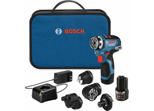Bosch Tools - 12v Max Brushless Flexiclick 5in1 Drill Driver Kit W/ 2 2.0ah Batteries - GSR12V-300FCB22