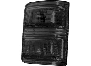 Recon - 0814 F250/f350 Super Duty Side Mirror Lenses W/led Amber Turn Signals Smoke Lens (2pc) - 264140BK