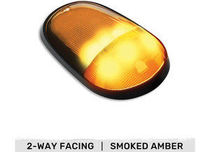 Recon - 0318 Ram 2500/3500hd (1 Pc) Smoked Cab Roof Light Lens With 2way Ambe Led - 264146BKHPAMX