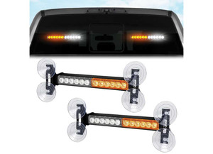 Recon - Interior Glass Mounted Led Strobe Light In Amber/white - 26419WM