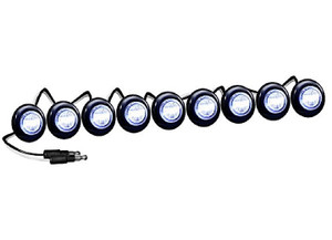 Recon - Universal White Led Front Lower Air Dam Light Kit W/smoked Lens And Black Bezel - 264227WHBK