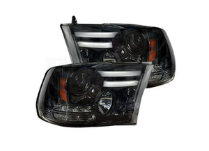 Recon - 1424 Ram 1500 Classic/1518 Ram 2500/3500 Projector Headlights W/high Power Led Halos/s - 264276BKC