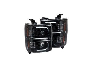 Recon - 1519 Silverado 2500/3500 Hd(3rd Gen)projector Headlights Smoked/black Drive/pas - 264296BKC