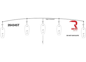 Recon - 19c Dodge Ram Install Template For Cab Light Part 264345 Series - 264345T