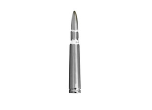 Recon - .50 Cal Bullet Shaped Extended Range Aluminum 8in Shorty Antenna Chrome - 264ANT50CH