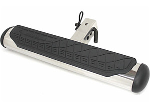 Go Rhino - 4in Rhino! Oval Hitchstep 2in Receivers Side & Hitch Steps Polished Stainless - 460PS