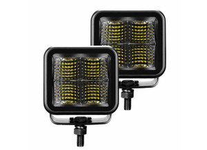 Go Rhino - Blackout Series 3x3 Cube Flood Light Kit Blk - 750400321FCS