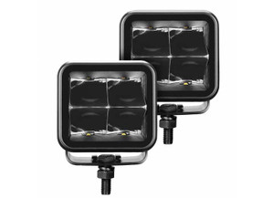 Go Rhino - Blackout Series 3x3 Cube Spot Light Kit Pair Blk - 750400321SCS