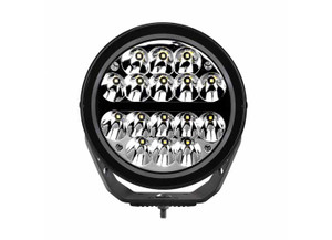 Go Rhino - 7in Blackout Series Round Driving Light W/daytime Running Lights Blk - 750800711DRS