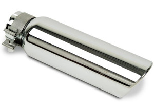 Go Rhino - 4in Od X 10in For 2 3/4in Inlet Chromed Stainless Steel Clamp Style Exhaust Tip - GRT234410
