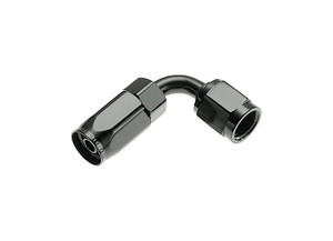Red Horse Performance - 08 90 Degree Female Aluminum Hose End  Black - 1090-08-2