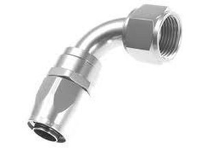 Red Horse Performance - 12 90 Degree Female Aluminum Hose End  Clear - 1090-12-5