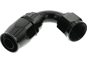 Red Horse Performance - 16 120 Degree Female Aluminum Hose End  Black - 1120-16-2