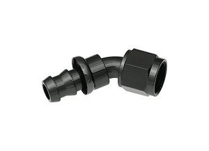 Red Horse Performance - 06 45 Degree An/jic Hose End Push Lock  Black - 53115