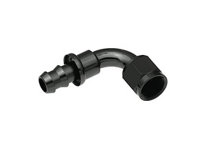 Red Horse Performance - 04 90 Degree An/jic Hose End Push Lock  Black - 69490