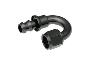 Red Horse Performance - 08 180 Degree An/jic Hose End Push Lock  Black - 102484