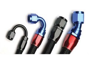 Red Horse Performance - 16 230 Proseries Black Nylon Stainless Core Hose  15 Feet - 230-16-15