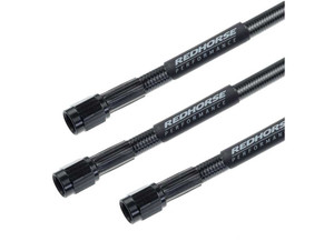 Red Horse Performance - Straight 3 To Straight 3 21in Pre Assembled Brake Line Black - 512151