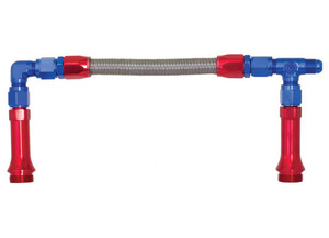 Red Horse Performance - 06 X 7/820  Dual Inlet To Fit Holley4150  (center To Center 9.3ã¶)  Red/blue - 1187191