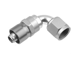 Red Horse Performance - 08 An 90 Degree Crimp Style Hose End  Clear - 1895827