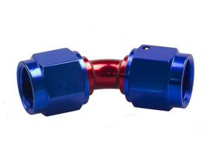 Red Horse Performance - 06 Female To Female An/jic Flare Swivel Coupling 45 Deg  Red&blue - 2281093