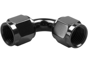 Red Horse Performance - 06 Female To Female An/jic Flare Swivel Coupling 90 Deg  Black - 2297530