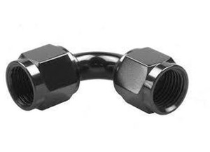 Red Horse Performance - 08 Female To Female An/jic Flare Swivel Coupling 90 Deg  Black - 2297591