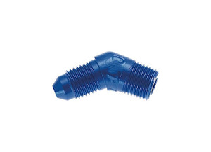 Red Horse Performance - 10 45 Degree Male Adapter To 08 (1/2) Npt Male  Blue - 823-10-08-1