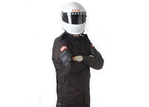 Racequip - Single Layer Racing Driver Fire Suit Jacket; Sfi 3.2a/ 1 ; Black Large - 111005