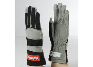 Racequip - 351 Series 1 Layer Nomex Race Gloves Sfi 3.3/ 1 Certified; Black Xlarge - 351006
